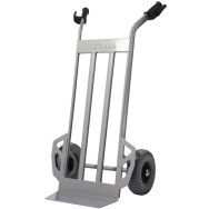 Diable acier Roue increvable F=350 kg Bavette fixe- Gris - Larg 58,5cm
