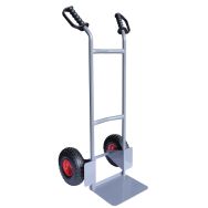Diable acier Roues pneumatiques Bavette fixe Force 200 kg