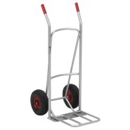 Diable acier bavette fixe et repliable charge 200 kg - Roues pneumatiques - DLV