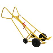 Diable acier porte-fût ergonomique charge 250 kg - Roues Solid