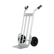 Diable acier tablier surelevé Roue pneumatique Bavette fixe F: 350 kg