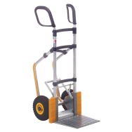 Diable aluminium Easytip® bavette fixe charge 250 kg - Roues pneumatiques - DLV