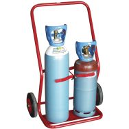 Diable porte-bouteilles - Force 100 kg Larg: 650 mm Cap: 2 bouteilles