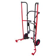 Diable porte-pneus avec 2 roues de support