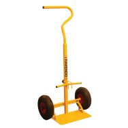 Diable porte-pot roues pneumatiques jaune