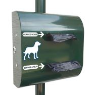 Distributeur alu pour 400 sacs de déjection canine en rouleau vert - Manutan Expert