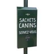 Distributeur pour 300 sachets de déjection canine vert RAL 6009 - Manutan Expert