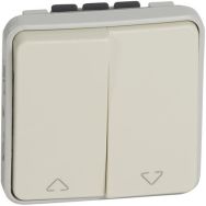 Double interrupteur pour moteur de volets roulants 10 A
