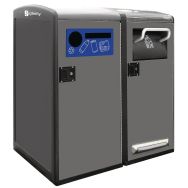 Double poubelle connectée Bigbelly: 1 avec compacteur et 1 non compactante