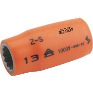 Douille 1/2" 12 pans - Isolée 1000 volts - Sam