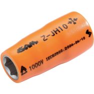 Douille courte 3/8'' isolée 1000 volts 6 pans - 7 mm