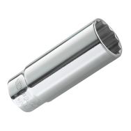 Douille en pouce 1/4 longue - 12 pans - Capacité 1/4 à 3/8''