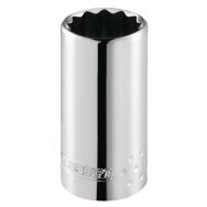 Douille longue 1/2'' - 12 pans - métriques