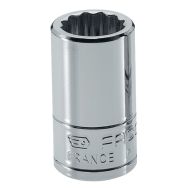 Douille métrique 1/4” - 12 pans - Capacité 4 à 14 mm