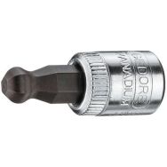 Douille tournevis métrique 1/4" vis 6 pans sphérique IN20K - Gedore