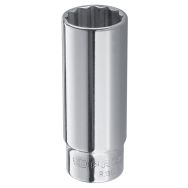 Douilles 1/4'' longues 12 pans métriques