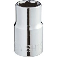 Douilles courtes 1/2'' 6 pans en mm _ SH