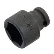 Douilles impact 1/4'' courtes 6 pans en mm _ NR