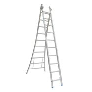 Echelle coulissante / 2 x 8, pieds évasés, transformable