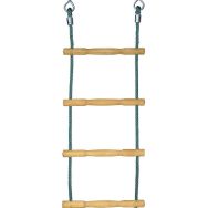 Echelle de corde échelons bois - 2.50 m - vert