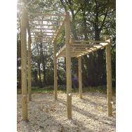 Echelle de suspension version rondins