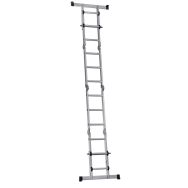 Échelle télescopique transformable 1 plan, 2 plate-formes
