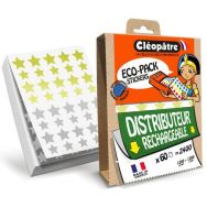 Eco-Pack 2400 gommettes étoile 12/20mm or/argent