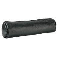 Elba Fourre-Tout Rond 6x21cm à Fermeture Eclair Cuir Ebène Noir