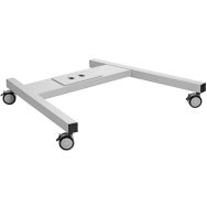 Embase de sol PFT 8520 argent, à roulettes, mono tube