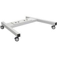 Embase de sol PFT 8530 argent, à roulettes, double tube