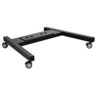 Embase de sol PFT 8530 noire, à roulettes, double tube