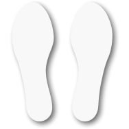 Empreinte de pas adhésive LeanStripe - Blanc - Ergomat