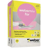 Enduit de ragréage autolissant fibré - Weberniv for 25 Kg
