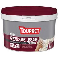 Enduit rebouchage lissage extérieur pâte 4kg blanc