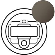 Enjoliveur pour prise HD 15 + Jack 3.5 mm finition graphite