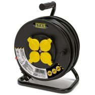 Enrouleur de chantier standard SCHUKO. 4 prises IP44