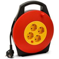 Enrouleur domestique 10m H05VV-F3G1.0MM2 4 prises 2P+T NF