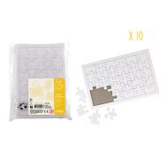 Ensemble 10 puzzles blancs 14 x 21 cm de 30 pièces