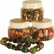 Ensemble 3 pots de 100 gr de perles bijoux assortis
