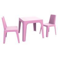 Ensemble JULIETA maternelle T2 - 1 table 2 chaises polypro - Garbar