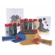 Ensemble de 10 flacons 275 g sable grain moyen 10 couleurs assorties