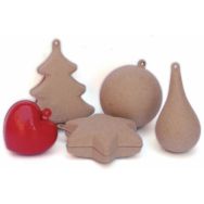 Ensemble de 24 objets en carton recycle à décorer