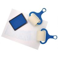 Ensemble de 2 rouleaux à peindre + 1 encreur bleu