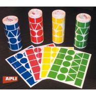 Ensemble de 4 rouleaux de gommettes géométriques