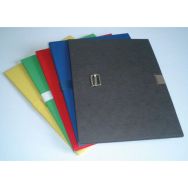 Ensemble de 5 dossiers extensibles à sangle kraft couleurs assorties pour format 24 x 31 cm