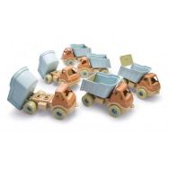 Ensemble de 6 camions bennes