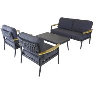 Ensemble détente Manon coussins/rope/alu - Proloisirs