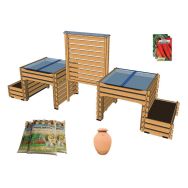 Ensemble potager PMR et panneau d'affichage central