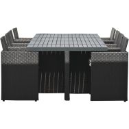 Ensemble repas jardin encastrable 8 places