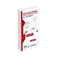 Enveloppes extra blanc 110x220 fenêtre 45x100 80g - Clairefontaine